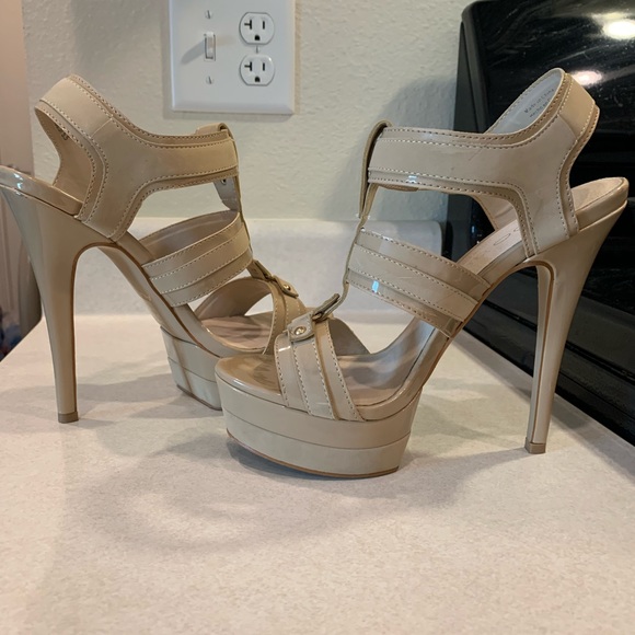 Nude suede platform pumps from ALDO. Used mildly. - Picture 5 of 16